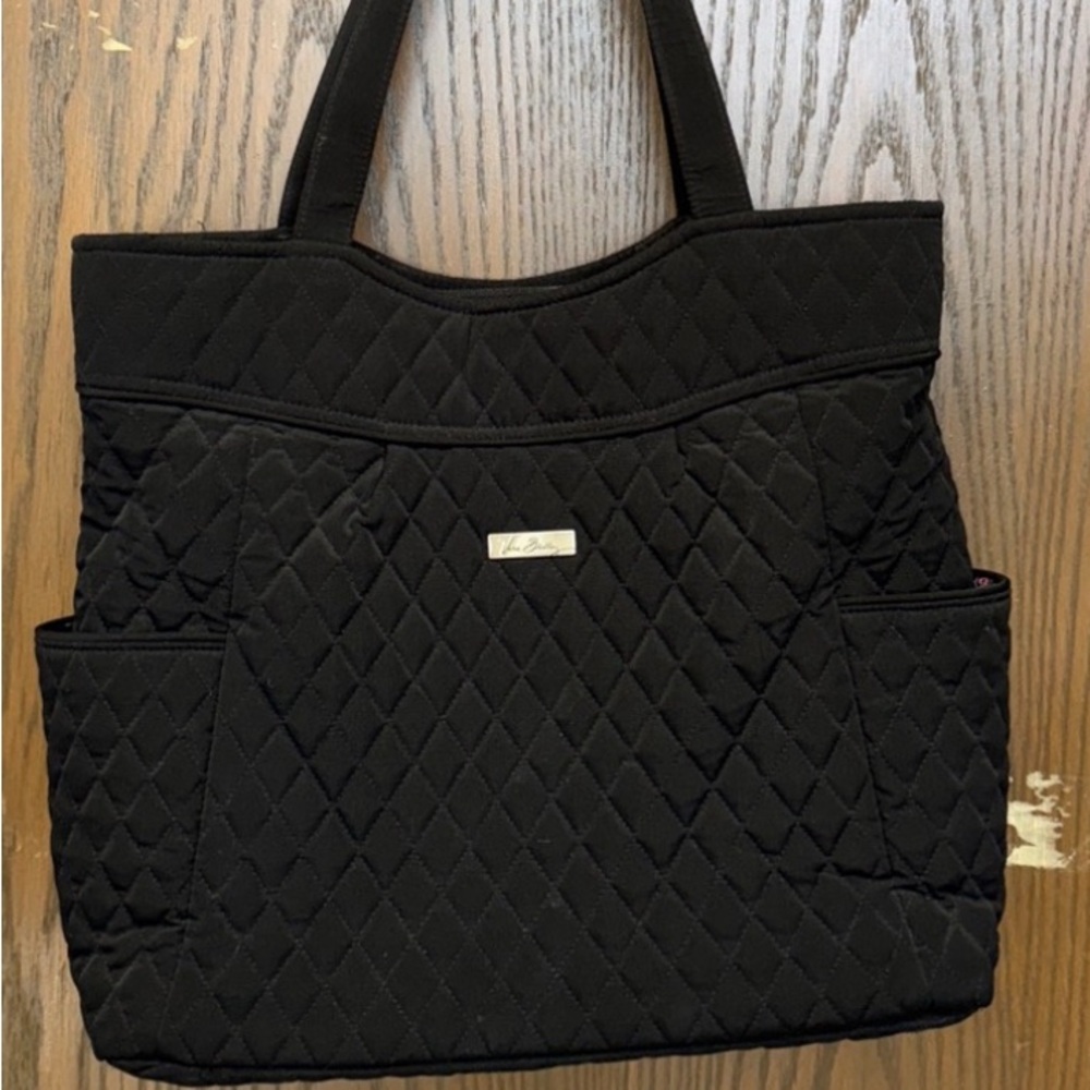 Vera Bradley Black Quilted Tote Bag